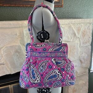 Vera Bradley Purple and Blue Paisley Shoulder Bag
